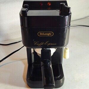 DeLonghi Caffe Espresso Black Machine w/ Frother, Analog, Tank & Drip Tray  1475